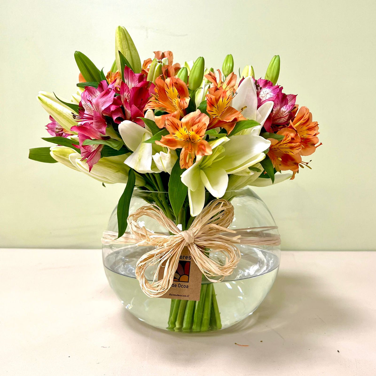 Alstroemerias fucsias & Lilium en Florero