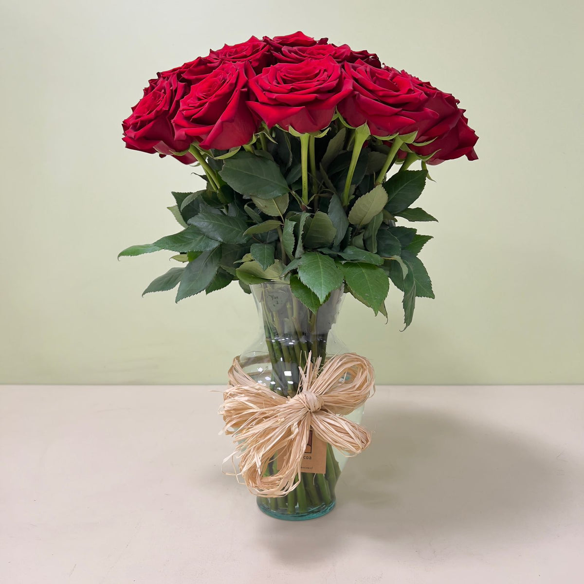 Florero 25 Rosas Rojas