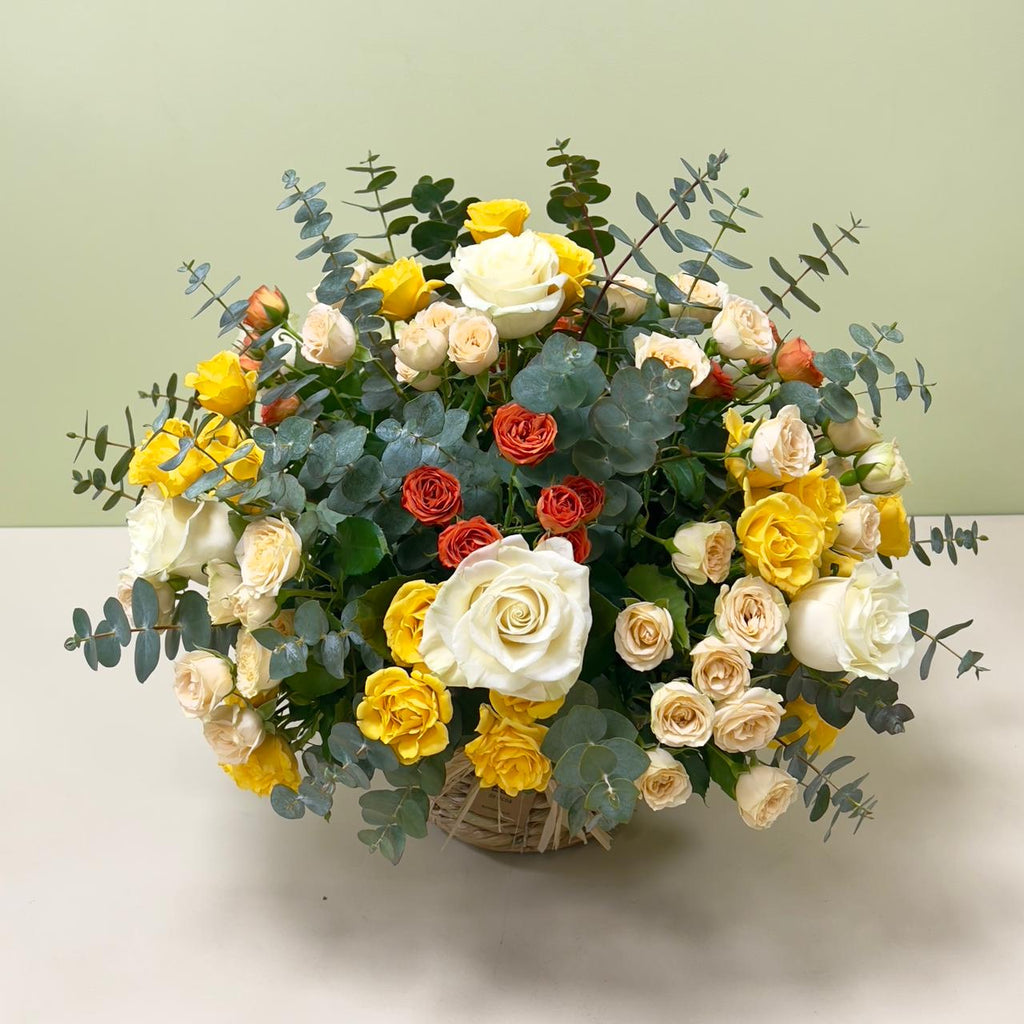 Canasto de Rosas & Mini rosas