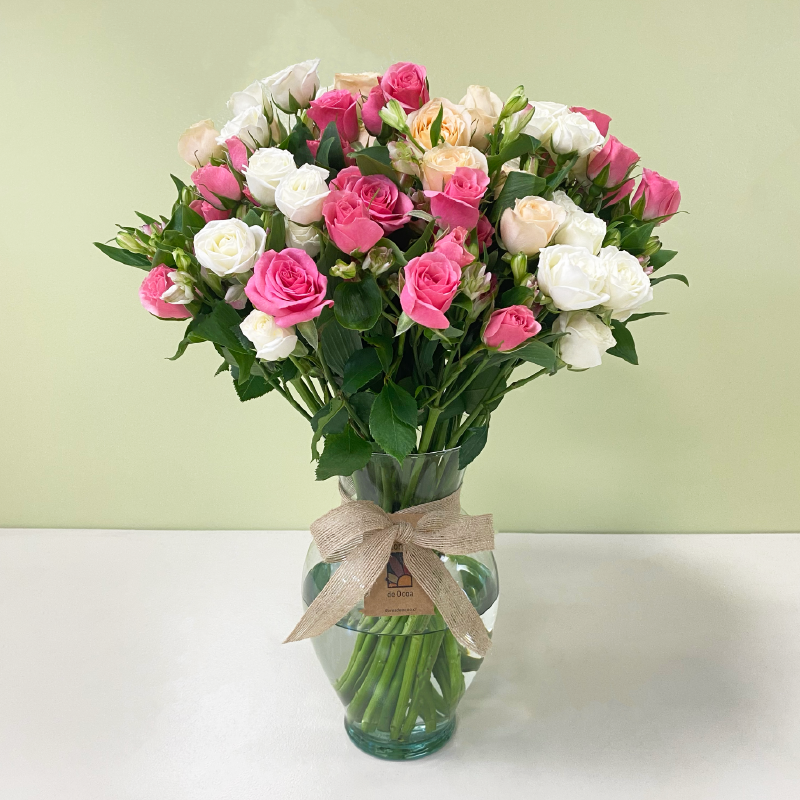 Florero Mini Rosas & Charmelia