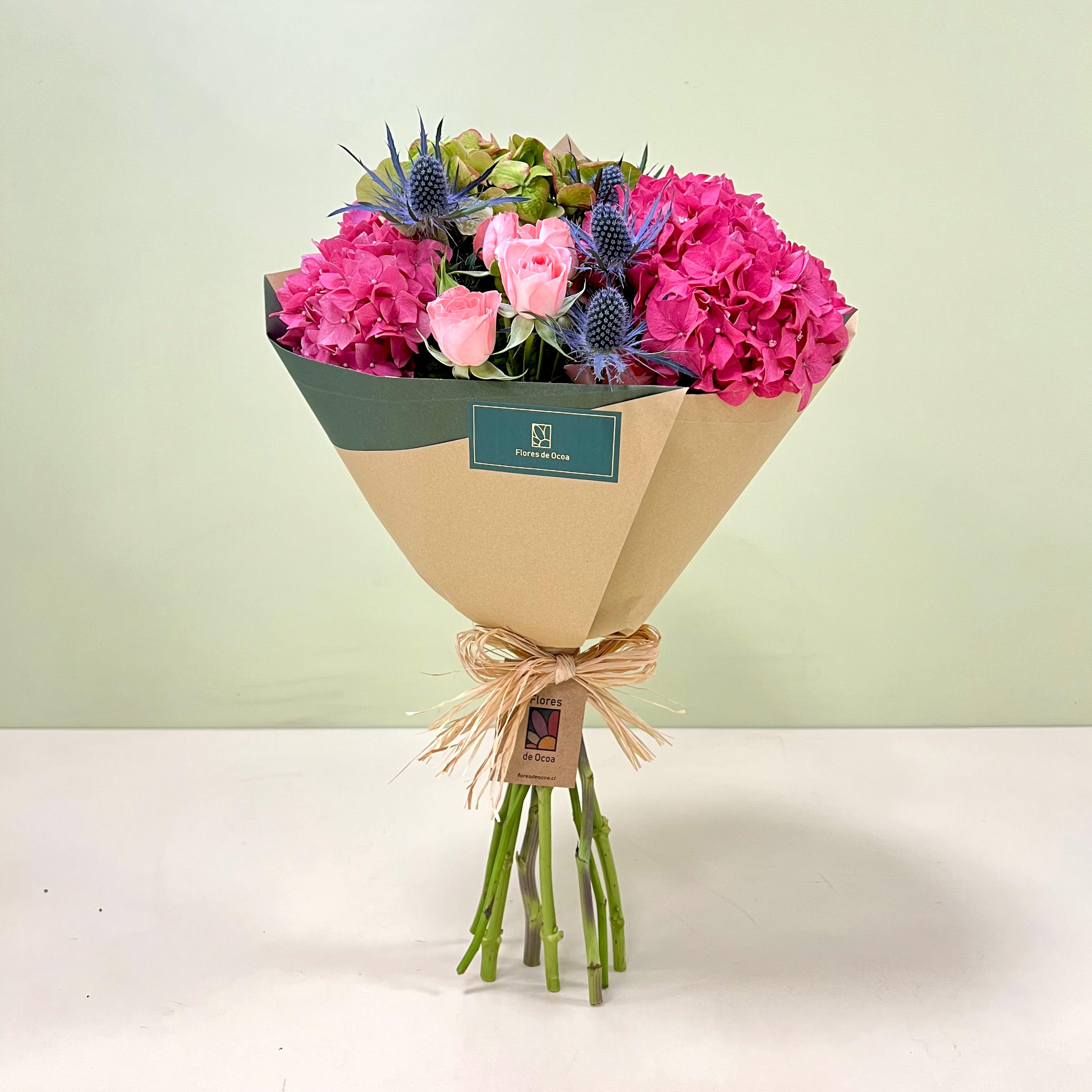 Hortensias & Eryngium
