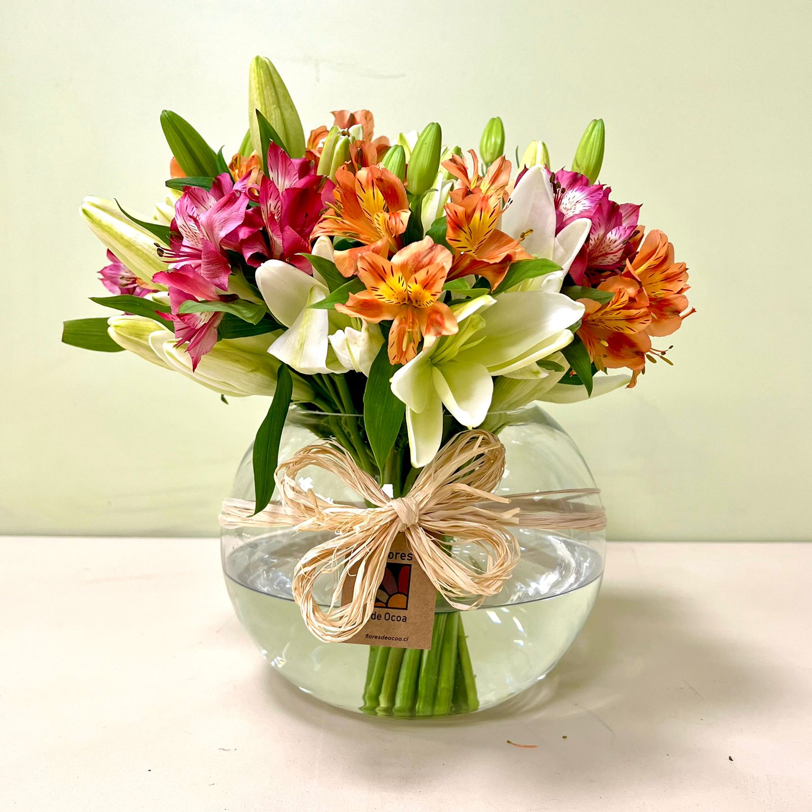 Alstroemerias fucsias & Lilium en Florero