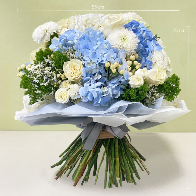 Maxi Ramo Hortensias Celestes