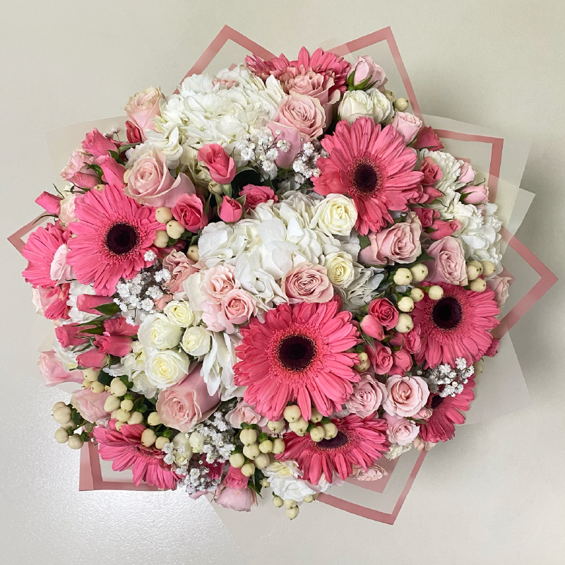 Maxi Ramo Hortensias Blanca