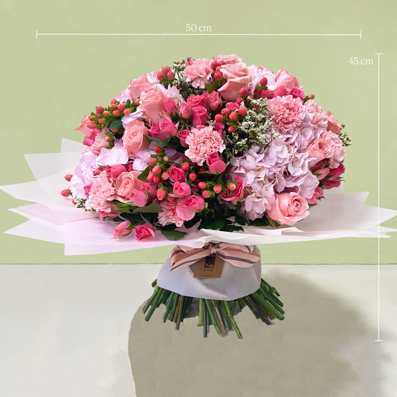 Maxi Ramo Hortensias Rosada