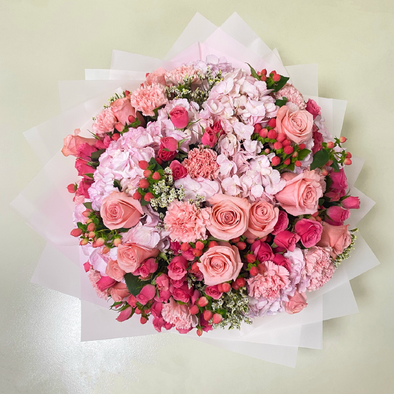 Maxi Ramo Hortensias Rosada