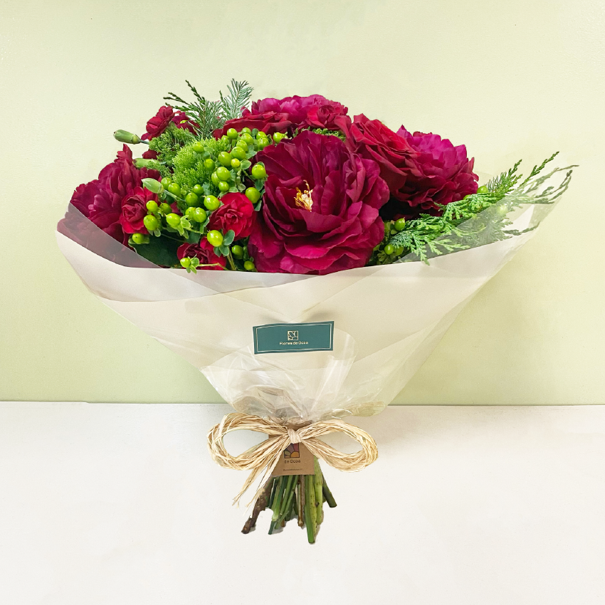 Peonías & Rosas Rojas L | Navidad