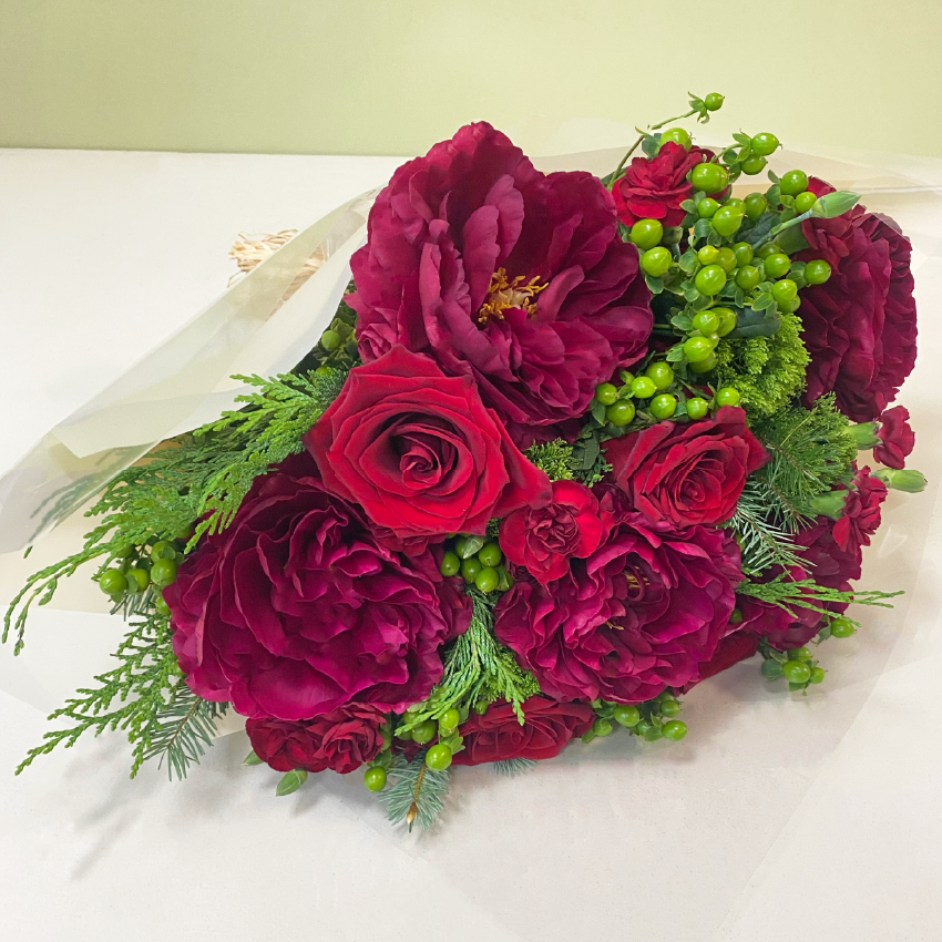 Peonías & Rosas Rojas L | Navidad