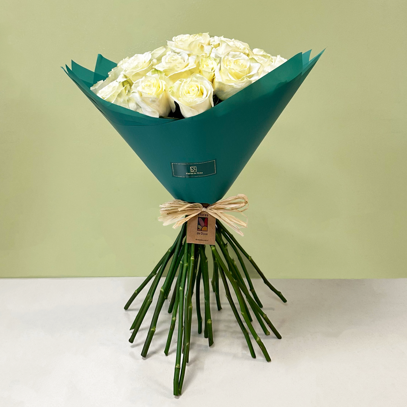 Bouquete 25 Rosas Blancas
