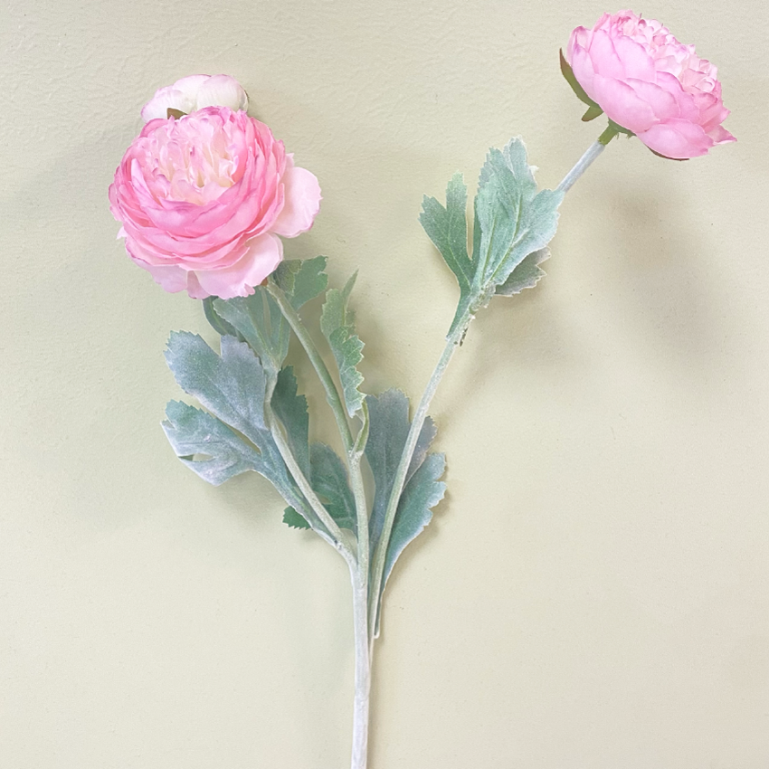 Ranúnculo Rosado Soft Artificial 1 Vara