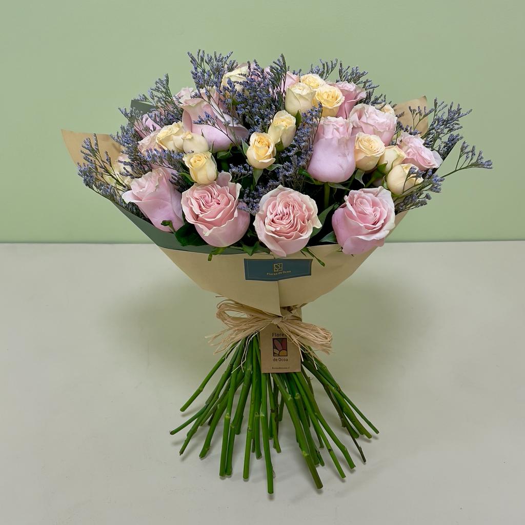 Ramo Pastel de Rosas y Mini Rosas | Flores de ocoa