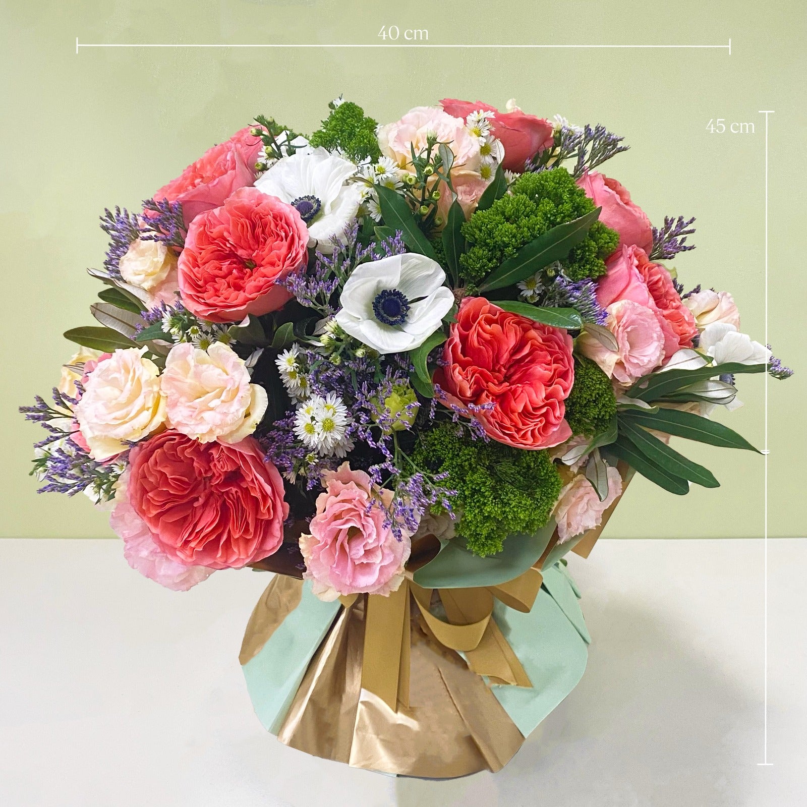 Bouquete Garden Roses & Anémonas XL | 75 Varas